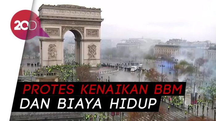 Demo ‘Rompi Kuning’ di Paris Rusuh, 60-an Orang Terluka