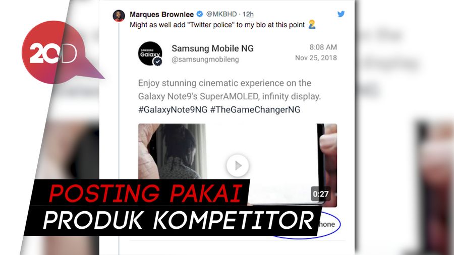 Ketika Samsung Terciduk Nge-tweet Pakai iPhone