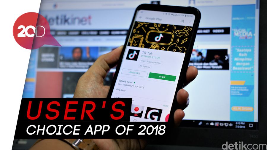 Wow! TikTok Jadi Aplikasi Terbaik 2018 Pilihan Pengguna
