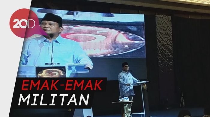 Prabowo: Emak-emak Paling Pertama Merasakan Negara Ini Tak Beres