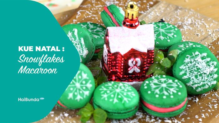 Kue Natal: Snowflakes Macaroon
