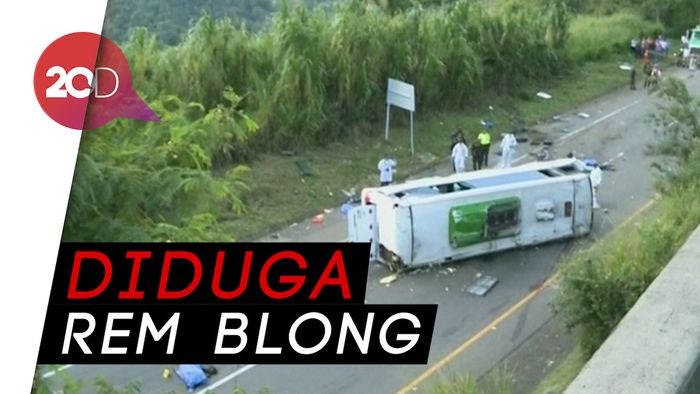 13 Nyawa Melayang Akibat Bus Terbalik di Kolombia