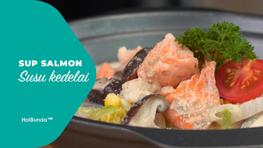 Sup Salmon Susu Kedelai