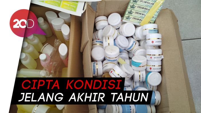 Polisi Sita 4 Dus Kosmetik Ilegal Bermerkuri di Blitar!