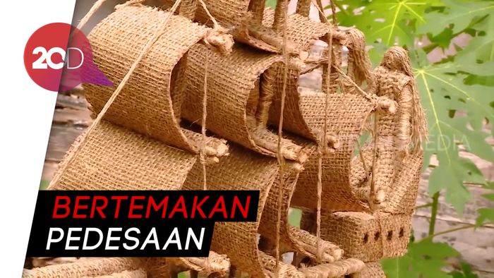 Keren! Aneka Miniatur dari Karung Goni