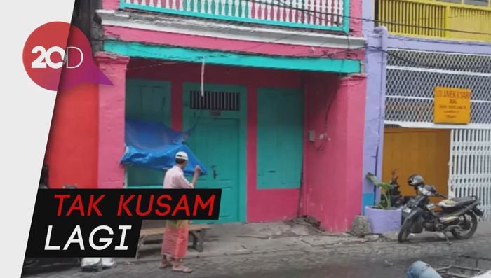 Jadi Cantik! Wajah Kota Tua di Surabaya Disulap Warna-warni