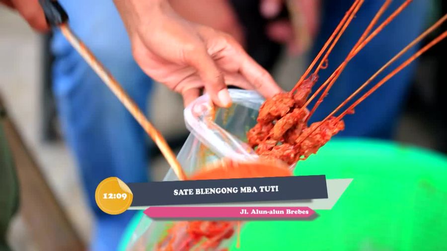 Sate dengan Daging Persilangan Bebek dan Enthog