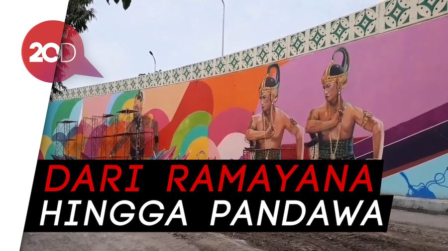 Keren! Flyover Manahan Solo Dihiasi Mural Klasik Futuristik