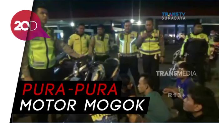 Balap Liar ABG Sidoarjo Berujung Dorong Motor