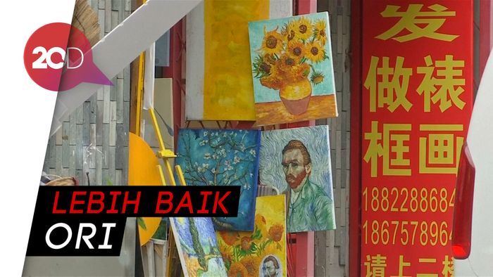 Pelukis China Tobat Bertahun-tahun Jiplak Lukisan Van Gogh