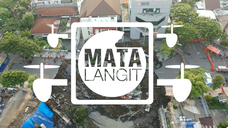 Potret Jalan Gubeng yang Ambles dari Udara