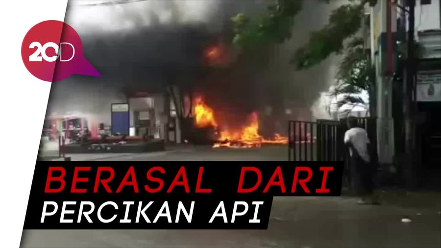 SPBU di Makassar Terbakar, Seorang Warga Terluka
