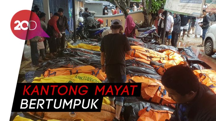 Pandeglang Terparah Tsunami, Kantong Mayat Bertumpuk di Puskesmas