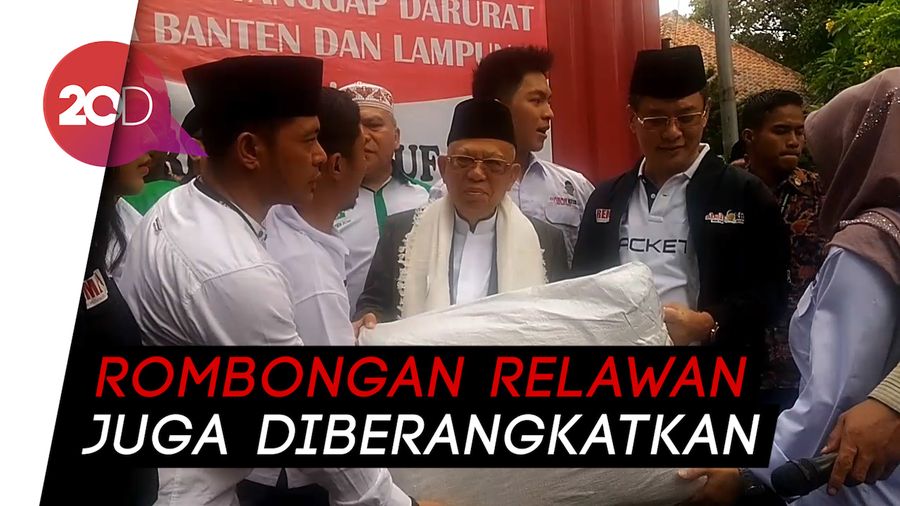 Maruf Amin Kirim 1 Truk Sembako untuk Korban Tsunami Banten