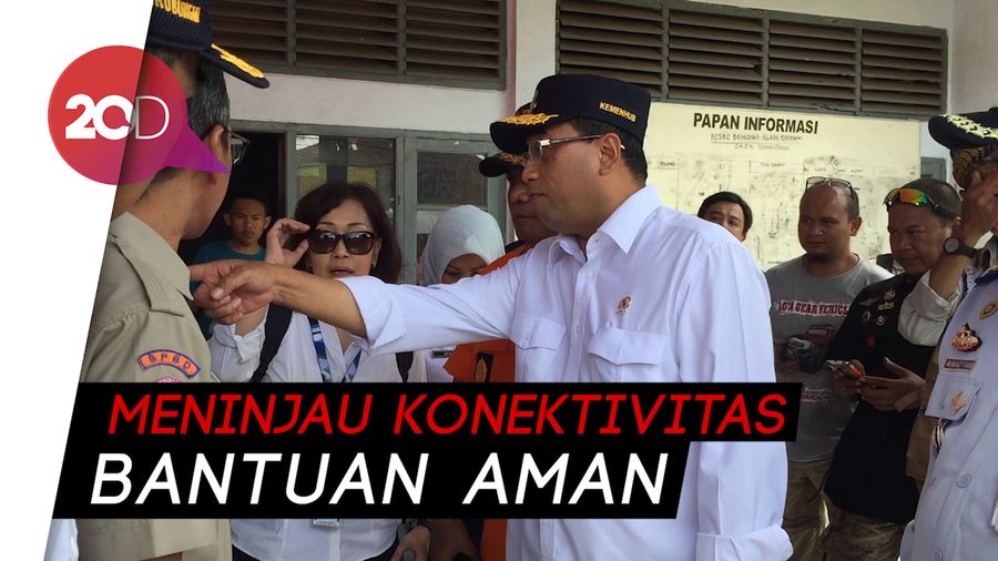Tiba di Pandeglang, Menhub Pantau Kawasan Terdampak Tsunami