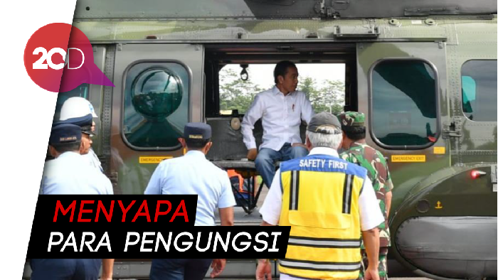 Presiden Jokowi Tinjau Korban Tsunami Banten