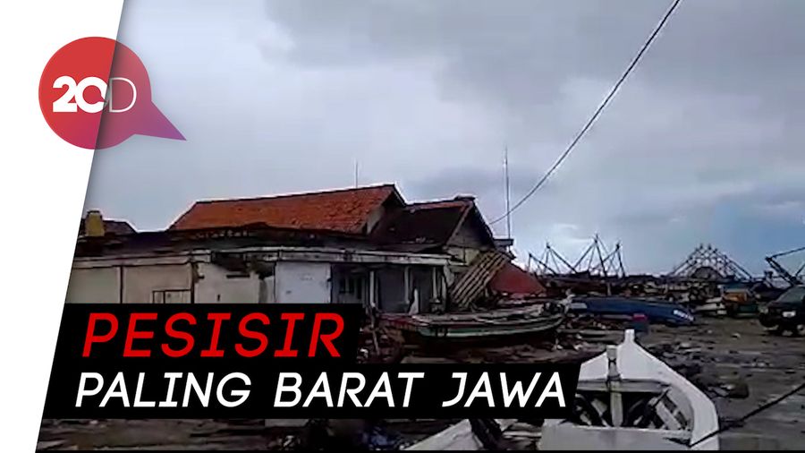Kondisi Pesisir Ujung Kulon Diterjang Tsunami Senyap
