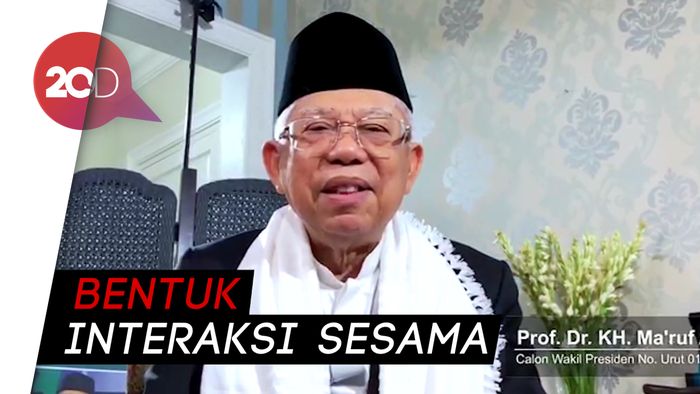 Updated! Video Lengkap Ucapan Natal Tahun Baru Maruf Amin