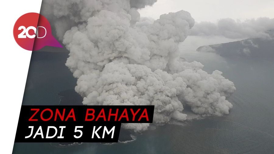 Status Gn Anak Krakatau Naik Jadi Siaga, Zona Bahaya Diperluas