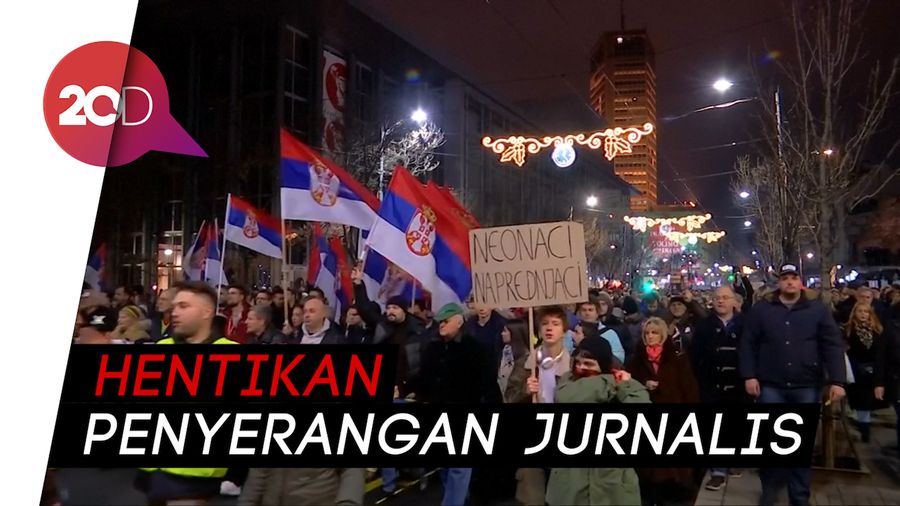  Warga Serbia Tuntut Kebebasan Media dari Presiden Vucic