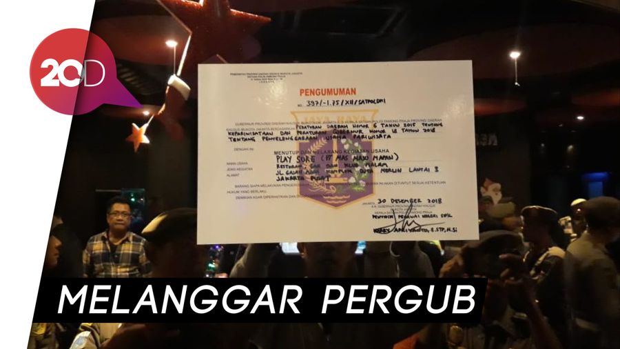 Diskotek Play A Sure Ditutup, Anies: Cek ke Satpol PP