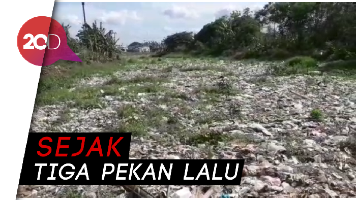 Hamparan Sampah Penuhi Kali di Bekasi, Didominasi Plastik