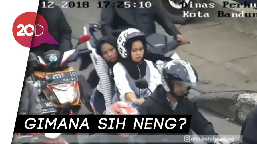 Eneng Pemotor Tak Berhelm Ditegur Dishub, Eh Malah Kabur Masuk Tol