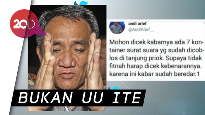 Soal Hoax Surat Suara Tercoblos, Andi Arief Bisa Kena UU Pemilu