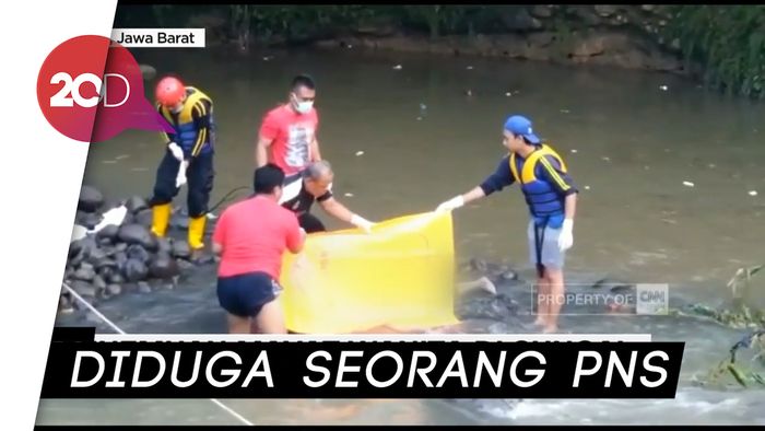 Mayat Perempuan Telungkup di Batu Sungai Cileueur Ciamis