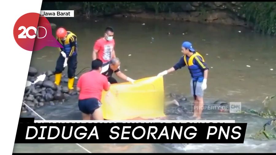 Mayat Perempuan Telungkup di Batu Sungai Cileueur Ciamis