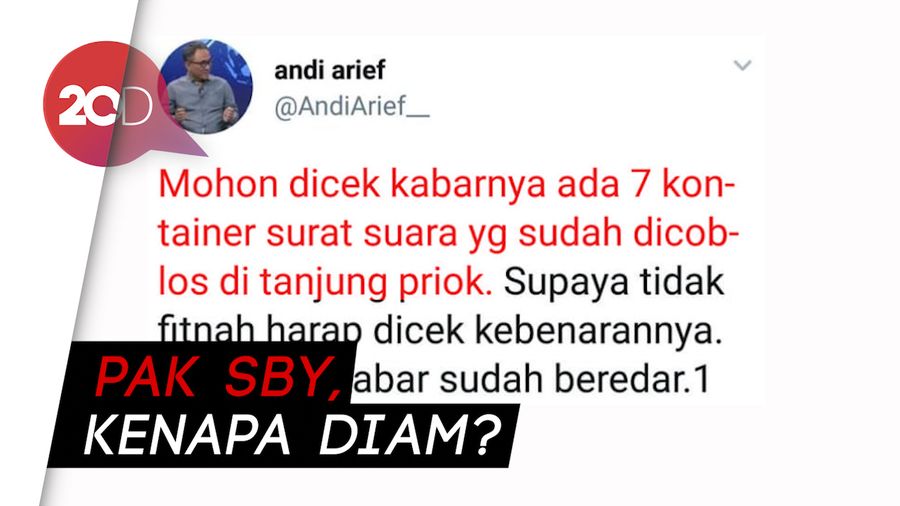 TKN Jokowi Pertanyakan Mengapa SBY Tak Tegur Andi Arief
