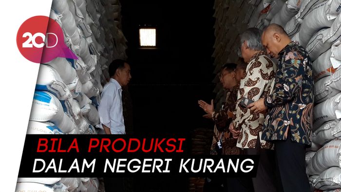 Jokowi soal Beras: Kalau Produksi Tak Cukup, Ya Impor