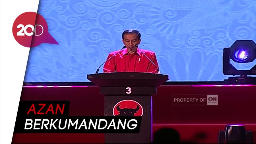 Jokowi Hentikan Pidato Sejenak Saat Azan Berkumandang