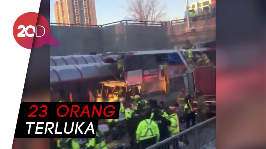 Bus Tingkat Seruduk Halte di Kanada, 3 Orang Tewas