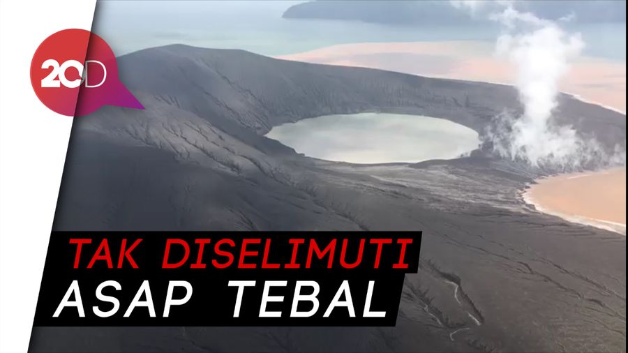 Penampakan Terkini Gunung Anak Krakatau dari Udara