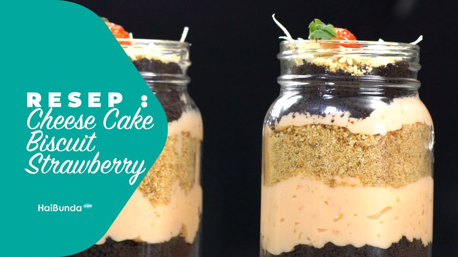 Resep Cheese Cake Biscuit Strawberry