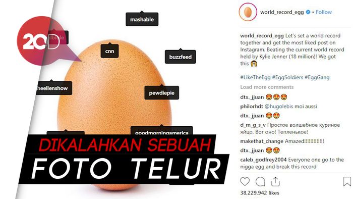 Likes Terbanyak Kylie Jenner Dikalahkan Sebutir Telur 