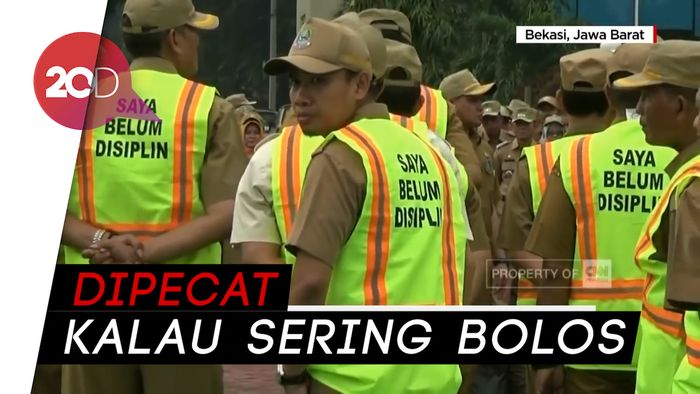 Ratusan ASN Pembolos di Bekasi Dihukum Pakai Rompi   