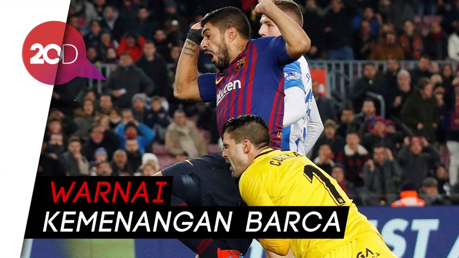 Suarez Vs Leganes: Cetak Gol Kontroversi, Ditabrak dan Ditendang