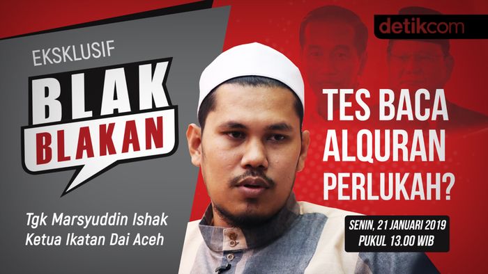 Tonton Blak-blakan Ketua Ikatan Dai Aceh, Tes Baca Alquran Perlukah?