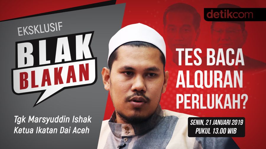 Tonton Blak-blakan Ketua Ikatan Dai Aceh, Tes Baca Alquran Perlukah?