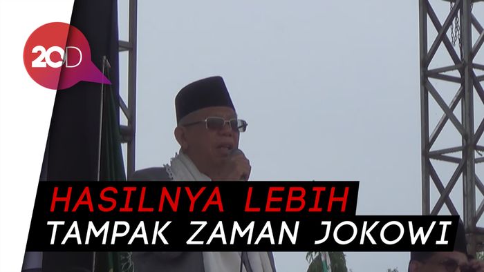 Ma’ruf Bandingkan Pembangunan Ekonomi Era Jokowi dan Sebelumnya