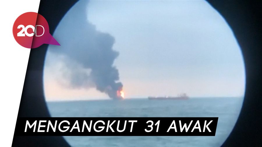 Transfer Bahan Bakar, Pemicu Dua Tanker Terbakar di Krime