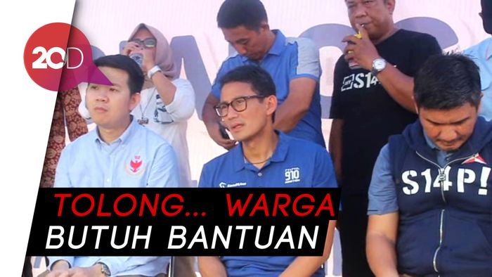 Kunjungi Korban Banjir Makassar, Sandi Diberondong Curhatan