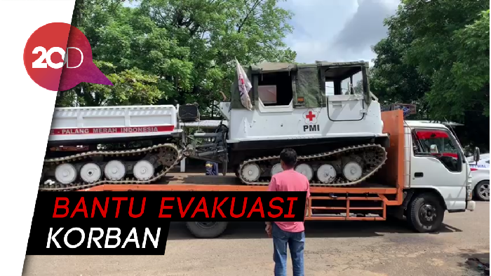 PMI Kerahkan Hagglunds untuk Evakuasi Korban Longsor Gowa