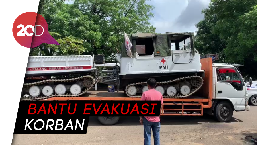 PMI Kerahkan Hagglunds untuk Evakuasi Korban Longsor Gowa