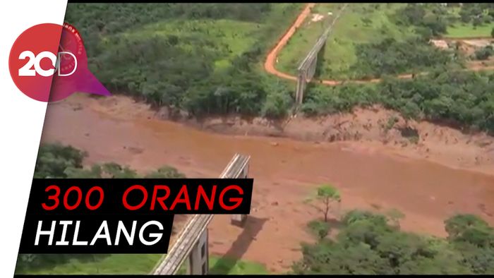 Melihat dari Udara Dampak Bendungan di Brasil yang Jebol