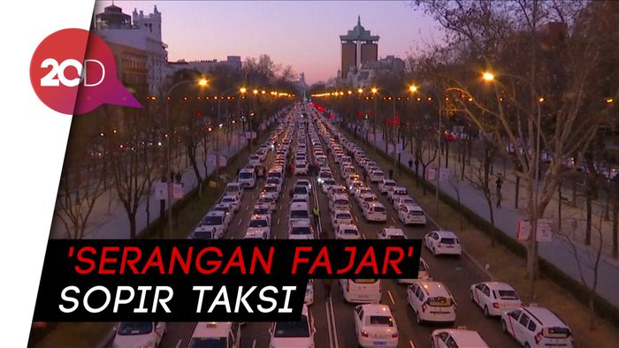 Gara-gara Uber, Jalan Utama Madrid jadi Parkiran Dadakan