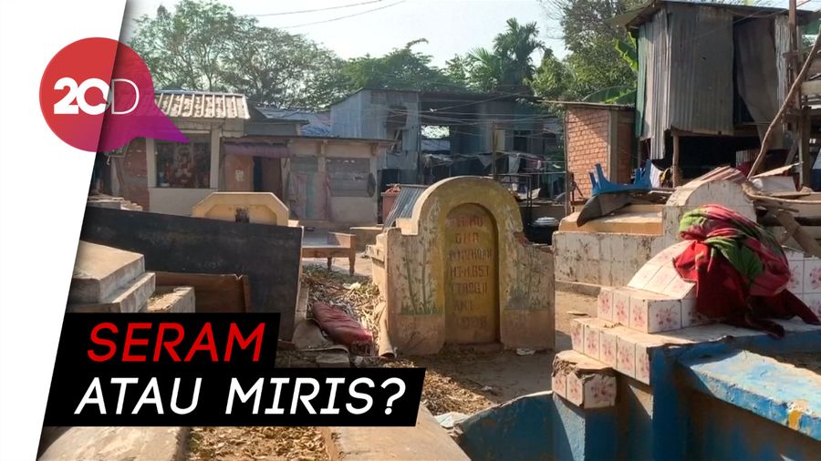 Hii.. Ratusan Warga Ini Tinggal di Kuburan