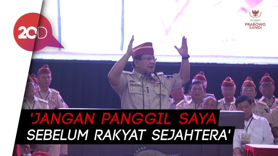 Prabowo: Saya Siap Dipanggil Tuhan Jika Indonesia Sejahtera